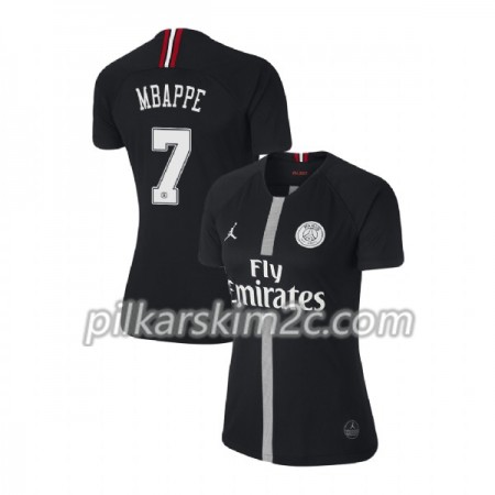 Koszulka Paris Saint-Germain Mbappé 7 Jordan Czarny Kobiet Trzeciej 2018-2019 - Koszulki Piłkarskie